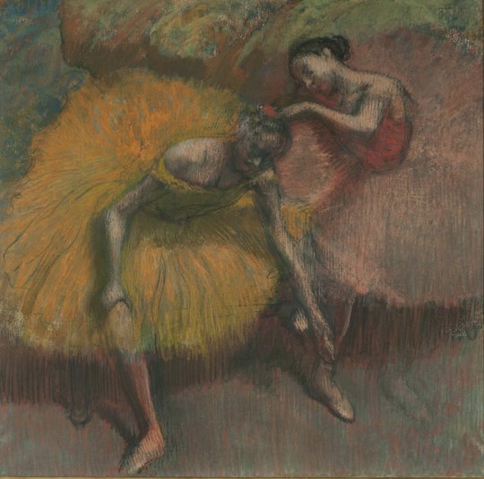 Two dancers yellow and pink (Deux danseuses jaunes et roses)